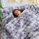 Snuffly® Cozy Faux Rabbit Fleece Throw Blanket