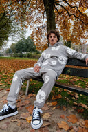 FLOWER SWEATPANTS GREY