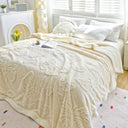 Snuffly® Coral Butterfly Charm Fleece Flannel Blanket