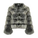 BUBBLE COLAR COAT SMOKE