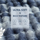 Snuffly® Cozy Faux Rabbit Fleece Throw Blanket