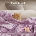 Snuffly® Ruched Faux Fur Cozy Throw Blanket