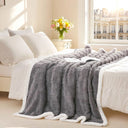 Snuffly® Sherpa Flannel Throw Blanket