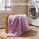 Snuffly® Ruched Faux Fur Cozy Throw Blanket