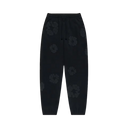 FLOWER SWEATPANTS BLACK MONOCHROME