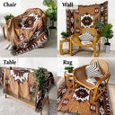 Snuffly® Brown Reversible Woven Throw
Blanket with Tassels
