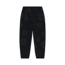 FLOWER SWEATPANTS BLACK MONOCHROME