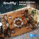 Snuffly® Brown Reversible Woven Throw
Blanket with Tassels