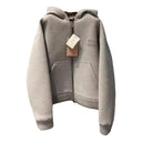 GREY MIUE ZIP UP