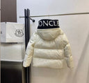 HOODED LETTER COAT WHITE