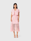 MAJE DRESS SET CROCHET PINK