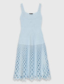 MAJE DRESS SET CROCHET BLUE