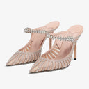 CHOO NUDE CRYSTAL HEELS