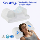 Snuffly® Cooling Ergonomic Memory Foam Contour Pillow, Neck Pain Relief