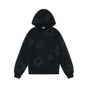 FLOWER HOODIE BLACK MONOCHROME