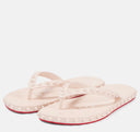 RED BOTTOM FLIP FLOPS ROSE