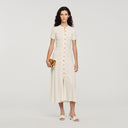 SANDRA LONG KNITTED WHITE DRESS