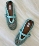 ALAÏ BLUE FISHNET BALLET FLATS