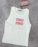 MIUE PINK LETTERS TANK TOP