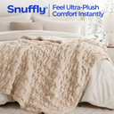 Snuffly® Ruched Faux Fur Cozy Throw Blanket