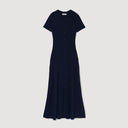 SANDRA LONG KNITTED MARINE DRESS