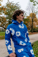 FLOWER HOODIE ROYAL BLUE