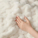 Snuffly® Ruched Faux Fur Cozy Throw Blanket