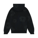 FLOWER HOODIE BLACK MONOCHROME