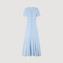 SANDRA LONG KNITTED DRESS BLUE