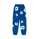 FLOWER SWEATPANTS ROYAL BLUE