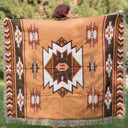 Snuffly® Brown Reversible Woven Throw
Blanket with Tassels