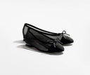 BLACK MESH BALLERINA FLATS