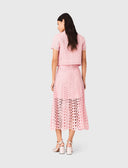 MAJE DRESS SET CROCHET PINK