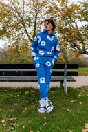 FLOWER SWEATPANTS ROYAL BLUE