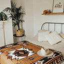 Snuffly® Brown Reversible Woven Throw
Blanket with Tassels