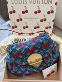 Cherry denim bag