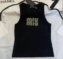MIUE GREEN LETTERS TANK TOP