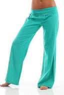 TURQUOISE FOLDOVER TROUSERS