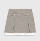 MAJE CHECKERED SKIRT