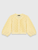MAJE CROCHET CARDIGAN YELLOW