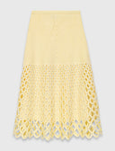 MAJE CROCHET SKIRT YELLOW