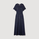 SANDRA JERSEY LONG DRESS NAVY