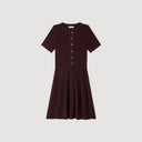 SANDRA KNITTED DRESS BURGUNDY