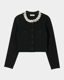 SANDRA BEADED COLLAR CARDIGAN
