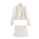 Noirea London | Tweed-Set „Élise“ mit Schleife