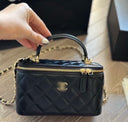 top handle vanity bag
