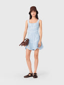 MAJE DRESS SHORT CROCHET BLUE