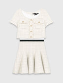 MAJE DRESS WHITE TWEED